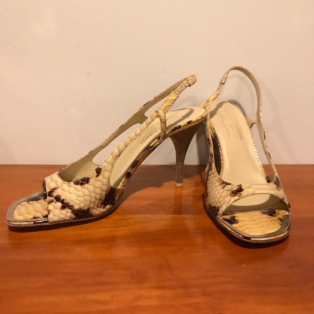 Donald J. Pliner python embossed high heel sandal